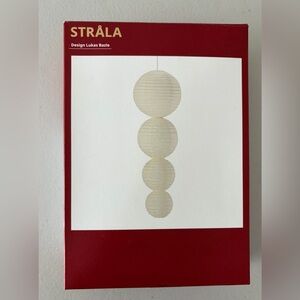 IKEA STRALA Pendant Lamp Paper Ball Lanterns with Built-In LED, Battery Operated